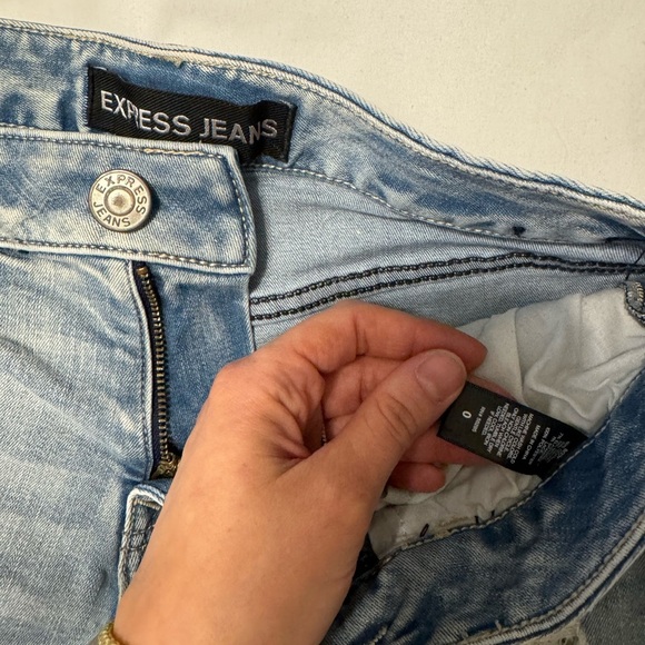 Express Jean Shorts Size 0 - Picture 2 of 3
